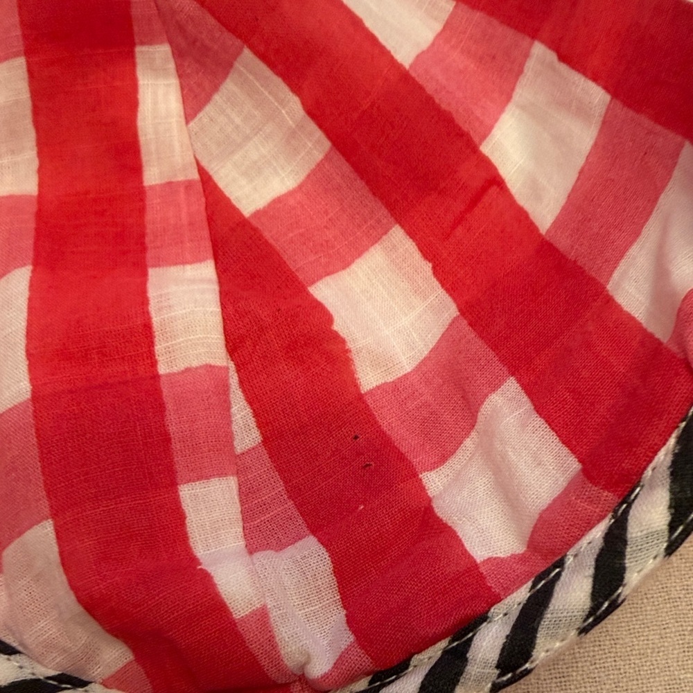 Red/pink and White Gingham cut out mini Dress M/L - Picture 16 of 17